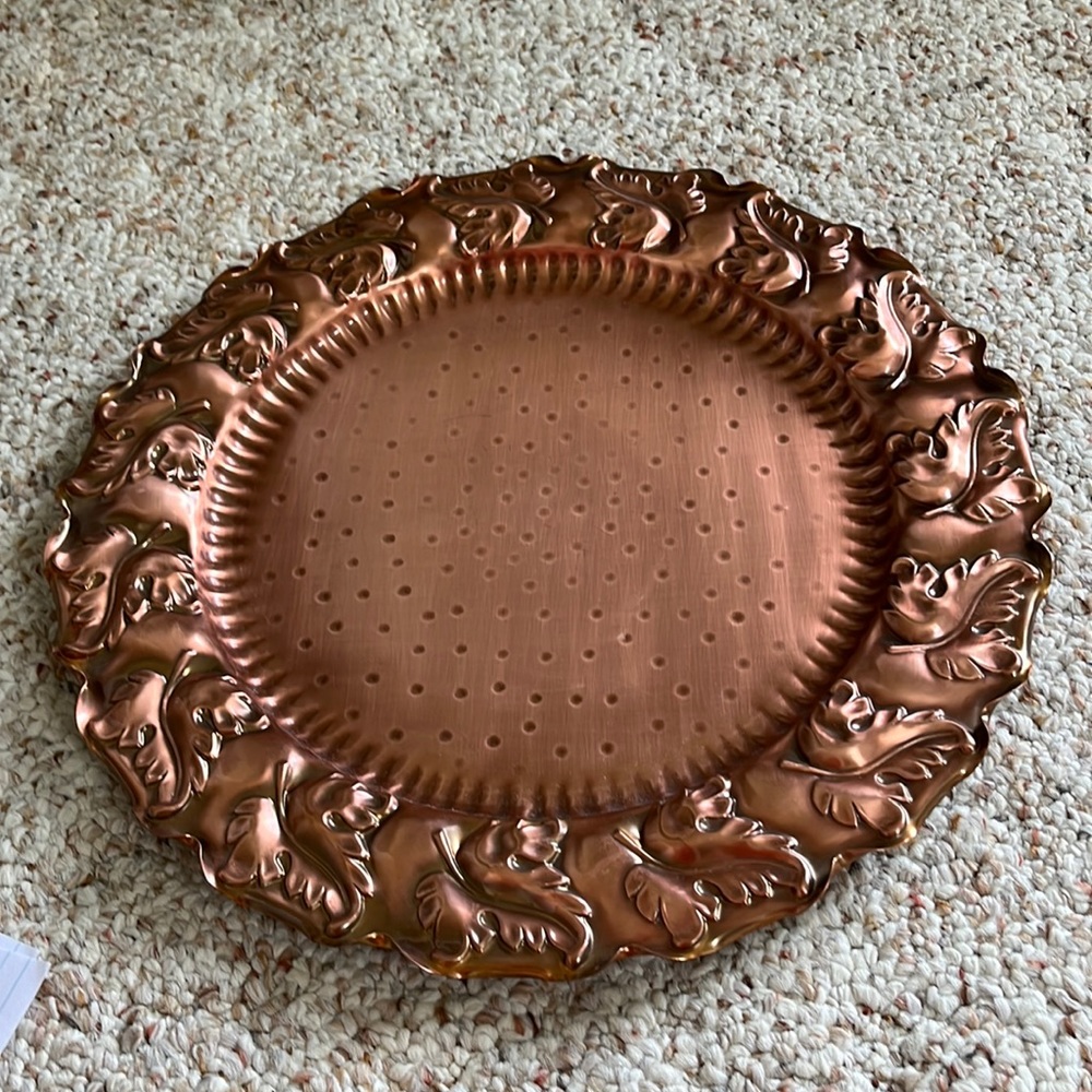 Beautiful solid copper tray